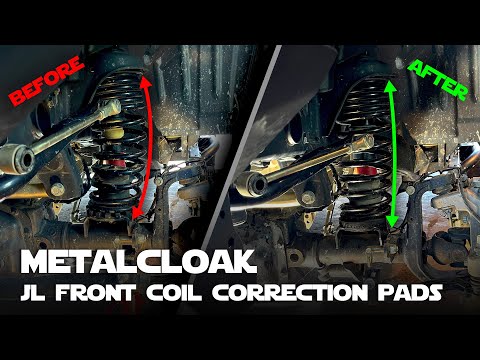 MetalCloak JL Front Coil Correction Pads Installation