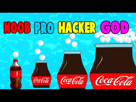 MENTOS COLA (Drop and Explode) max levels in NOOB VS PRO VS HACKER VS GOD (Level 51 - 63)