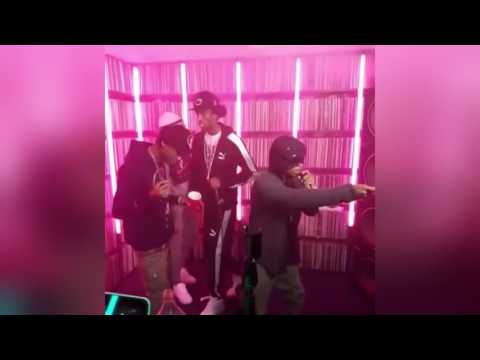 Pressa rapping at TIM WESTWOOD along with puffy lz and smoke dawg