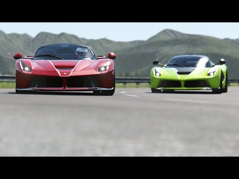 Ferrari LaFerrari vs Enzo vs F12 TDF vs F80 Concept at Highlands