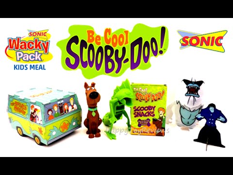 2016 BE COOL SCOOBY-DOO! SONIC DRIVE-IN SET OF 5 KIDS MEAL TOYS CARTOON NETWORK COLLECTION REVIEW Video