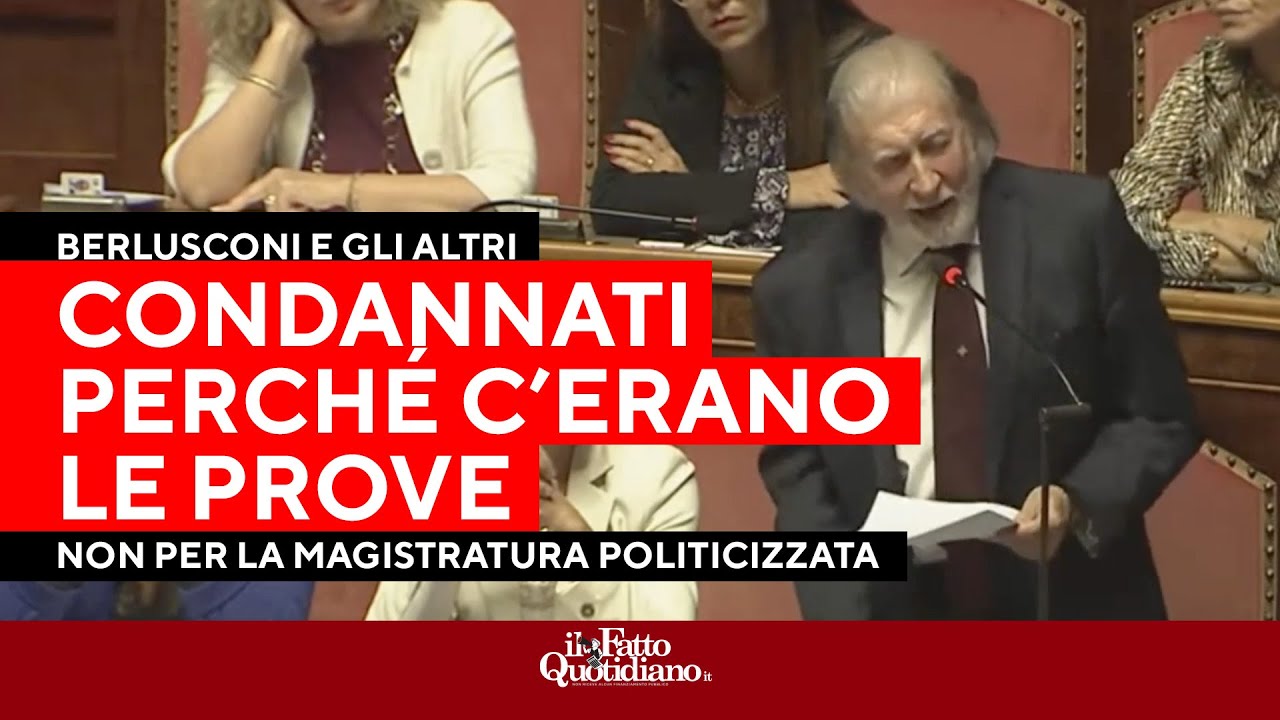 Scarpinato: "Berlusconi e gli altri sono stati condannati perché c'erano le prove". Bagarre