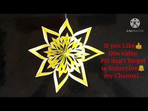 DIY 3D Snowflake Making Tutorial / Easy Paper Snowflake for Christmas / Xmas Decoration ideas