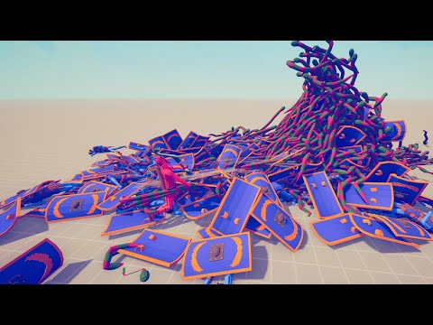 SNAKE ARCHER GOD vs SHIELD WALL - Totally Accurate Battle Simulator TABS