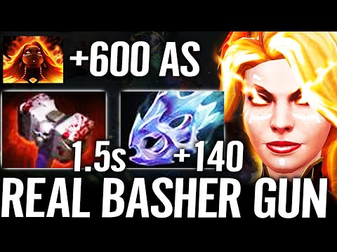 🔥 REAL Lina BASHER GUN MID is back — Skull Basher + Moonshard +600AS 2x Stun Dota 2 Pro