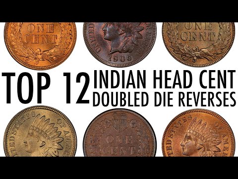 Top 12 Doubled Die Reverse Indian Head Cent Varieties - Photos & Values - Full PCGS / NGC DDRs List