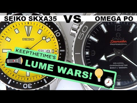 Seiko SKXA35 VS Omega Planet Ocean | LUME WARS! #18 ⌚️💡 🔦