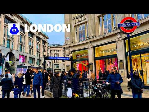 Walking London's West End in Winter | Oxford Street to Piccadilly Circus [4K HDR]