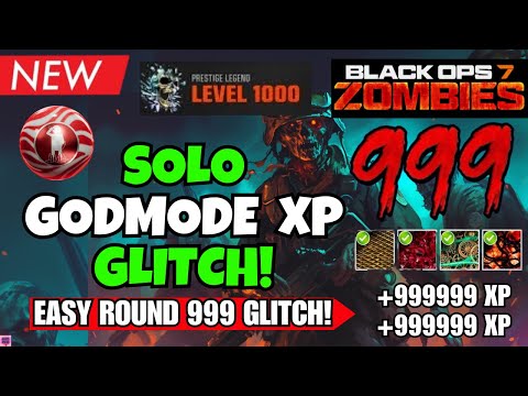 NEW BO7 SOLO GODMODE UNLIMITED XP GLITCH! FAST LEVEL 1000 & ROUND 999 XP FARM | BO7 ZOMBIES GLITCH