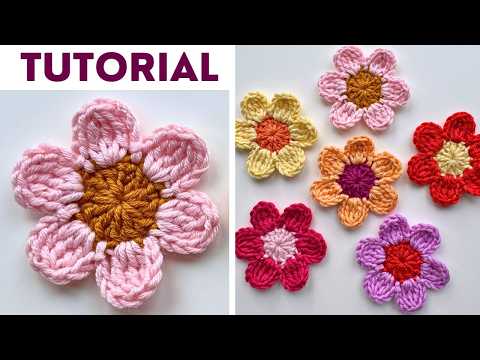 Crochet a Flower in Minutes! 🌸 EASY Tutorial for Beginners