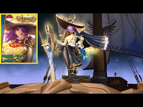 Finally Lesley Legend Skin Angelic Agent Gameplay Is Here (BEST LEGEND SKIN..?) - Mobile Legends