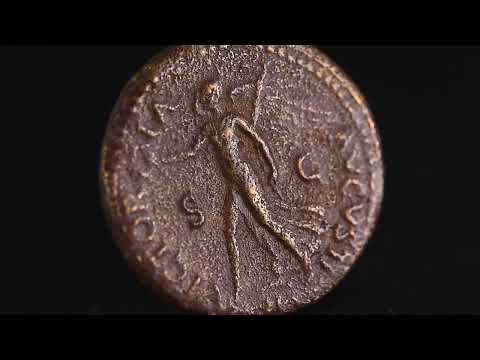 Moneta, Nero, Dupondius, 66, Lyon - Lugdunum, Very rare, BB, Rame, RIC:522