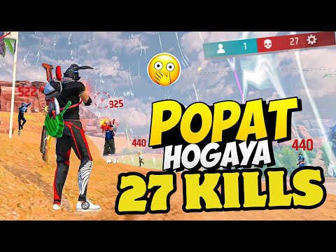 27 Kills Op Solo vs Squad Gameplay But Popat Hogaya 😏 Garena Free Fire