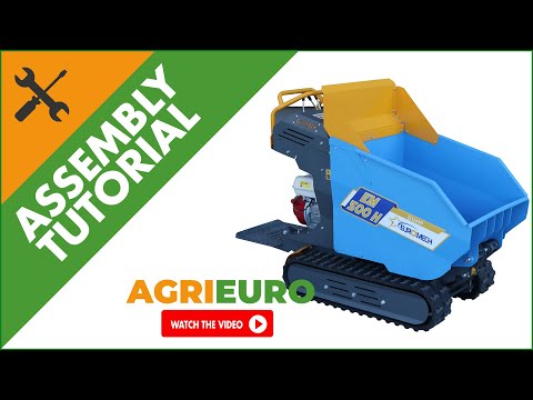 EuroMech EM500H-Dump Tracked Power Barrow - Hydraulic dumper 500 Kg - Assembly tutorial