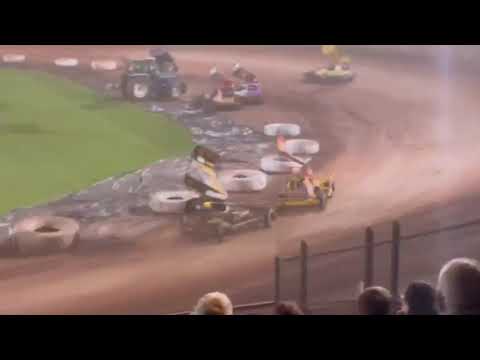 BriSCA F1 Stockcars Odsal Final - 16 Matt Newson Vs 1 Tom Harris Last Bender - Bradford Mon 2nd May