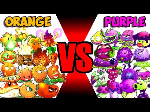 Team PURPLE vs ORANGE - Which Plant Team 's NOOB? - PvZ 2 Plant Vs Plant