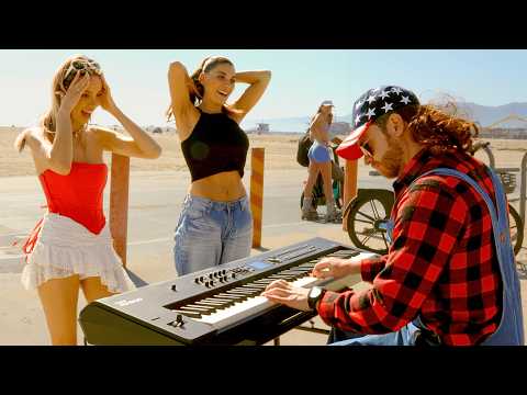 Hillbilly STUNS Beach Babes With INSANE Piano Skills 😍🤯