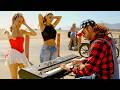 Hillbilly STUNS Beach Babes With INSANE Piano Skills