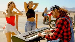Hillbilly STUNS Beach Babes With INSANE Piano Skills 😍🤯