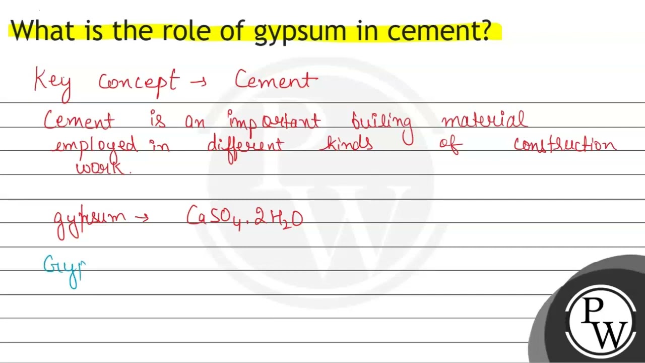 What is the role of gypsum in cement?