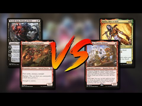 Rograkh Tevesh Szat vs Ragavan & Radha | 1v1 Commander MTG Gameplay | tribalkai