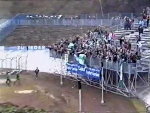 1992-93 Chemie Leipzig in Zwickau - Feiern nach dem Sieg