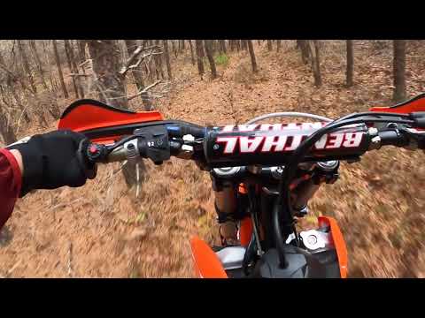 2021 KTM SXF 250 First ride ever!! slick singletrack (Go-Pro)