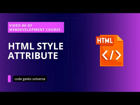 Html Style Attribute Full Stack Web Development Web Development Tutorial 6