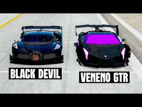 Bugatti Black Devil vs 75000 HP Lamborghini Veneno GTR at Special Stage Route X