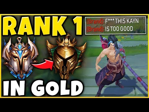 WHEN THE RANK 1 KAYN WORLD VISITS GOLD ELO (CARRIES EGIRL) - League of Legends
