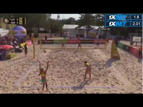 Tina Graudina/Anastasija Kravcenoka vs. Julia Sude/Chantal Laboureur - beach volleyball