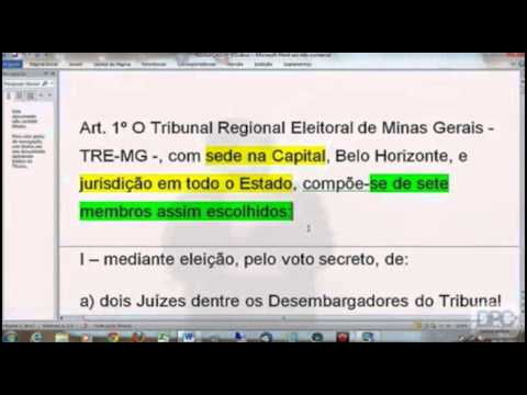 VIDEO DEMONSTRATIVO  - TRE REGIMENTO INTERNO