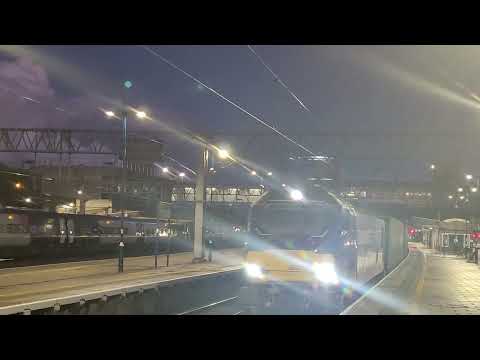 88010 on 4S45 passing 90041 & 90018 on 4S47 at Stafford Station