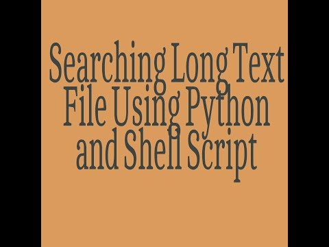 Searching Text From A File Using Python And Shell Script