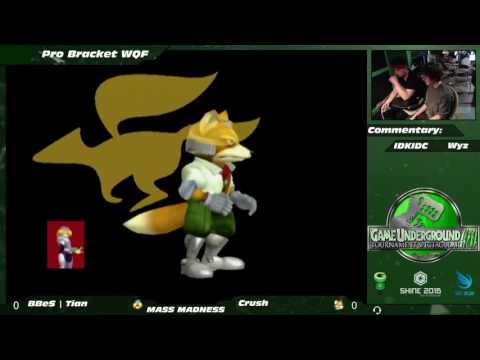 Mass Madness 10 SSBM - Tian (Sheik) vs. Crush (Fox) - Melee WQF