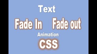 Text Fade in and Fade Out Using CSS Animation | CSS tips and tricks | #SmartCode