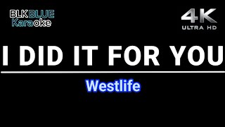 I Did It For You - Westlife (karaoke version)