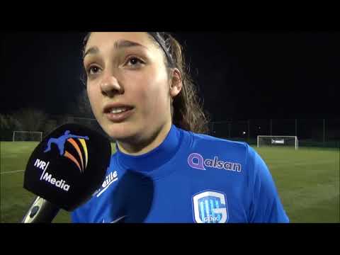 20180130 Interview met Amber Tysiak van KRC Genk Ladies na de Super League wedstrijd tegen KSK Heist