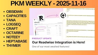 PKM (Personal Knowledge Management) Weekly Update - 2025-11-16