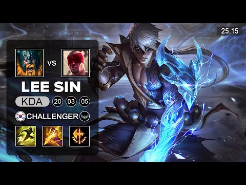 Lee Sin vs Olaf Jungle - KR Challenger - Patch 25.15 Season 15
