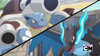 Pokemon XY Special - Mega Blastoise vs. Mega Charizard X - Full Fight HD