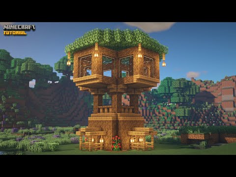Minecraft: How To Build A Treehouse | Easy Treehouse Tutorial ✔