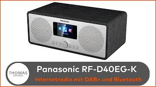 Panasonic RF-D40EG-K - Internet DAB+ Stereo-Radio mit Bluetooth, Fernbedienung und Weckfunktion