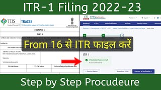 File ITR with Form 16 | File Income Tax Return for 2022-23 | Sep by step filing