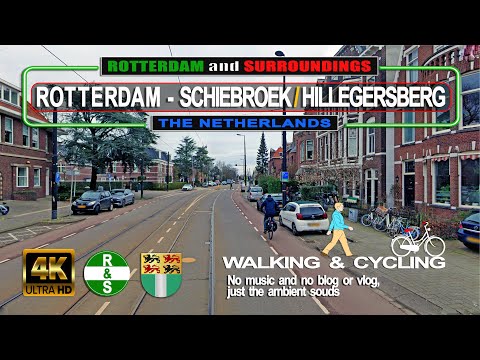 (4K) ROTTERDAM - SCHIEBROEK & HILLEGERSBERG CYCLING (The Netherlands) Walking and Cycling