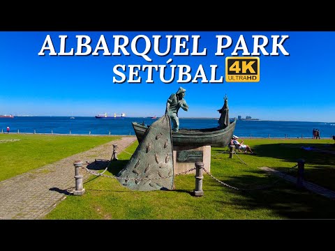 Fishing Port to Albarquel Park on a Sunny Day ☀️ -  Setúbal Portugal Walking Tour 【4K UHD】
