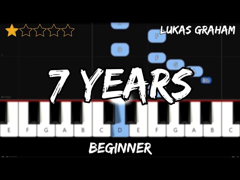 Lukas Graham - 7 Years - Easy Beginner Piano Tutorial - For 1 Hand