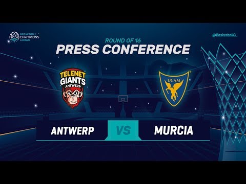 Telenet Giants Antwerp v UCAM Murcia - Press Conf. - Basketball Champions League 2018-19