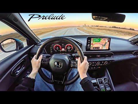 2026 Honda Prelude Hybrid POV Sunset Drive