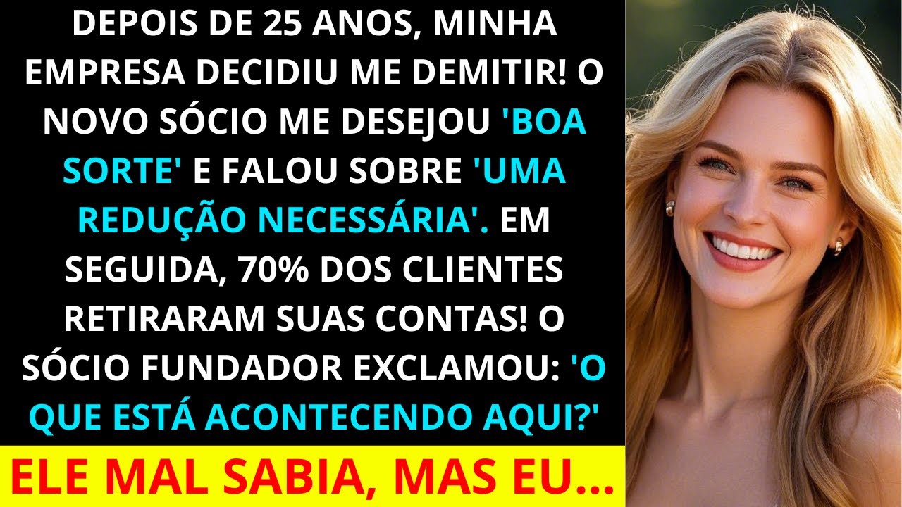 Meu chefe me demitiu depois de 25 anos, então 70% dos clientes dele fecharam suas contas. Ele mal...